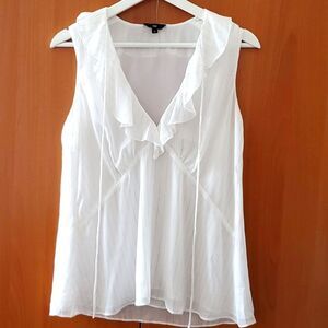 Cue Gold Threaded Striped Blouse Size 8